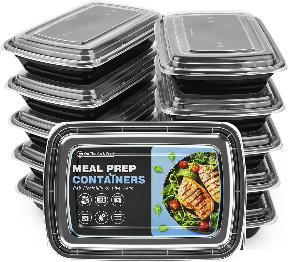 Vinsani reusable compartment meal prep containers