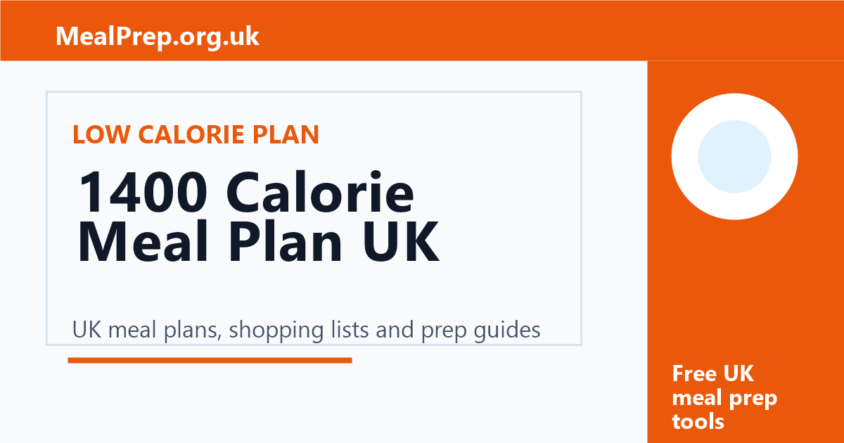 1400 Calorie Meal Plan UK guide