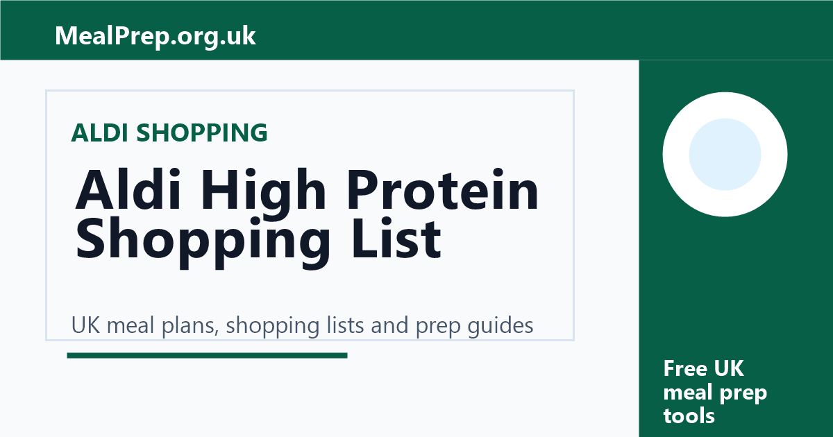 Aldi High Protein Shopping List UK guide